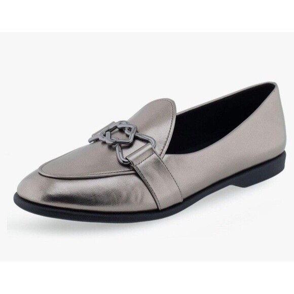AEROSOLES Borgio Loafer Flat Size 10.5 Graphite NEW Career Modern Work Comfort - Picture 1 of 11